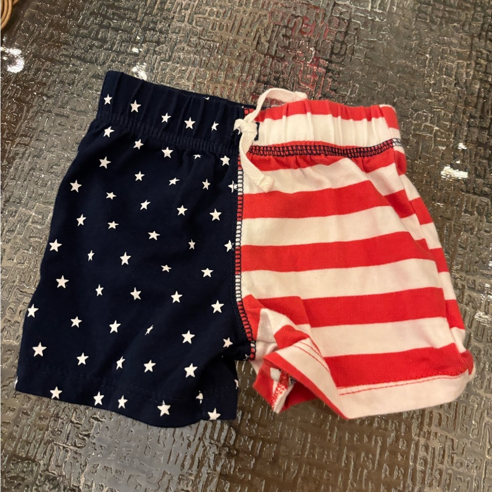 Carter's Baby Flag Print Shorts - Red, White & Navy